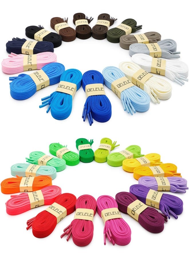 DELELE Solid Flat Shoe Laces: Hollow Thick Beige Shoelaces for Sneakers 2 Pair 55 inch - Image 4